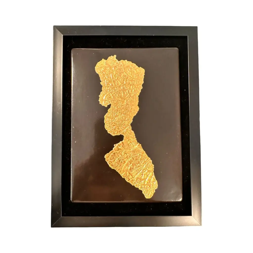 Porzellan Bild ZugerSee Gold 17x23 cm 