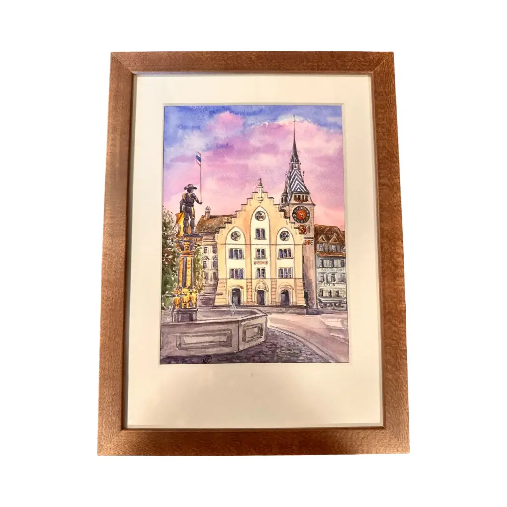 Original Kunstwerk Altstadt Zug Zytturm 