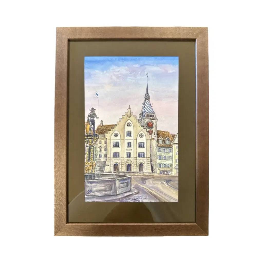 Original Kunstwerk Altstadt Zug Zytturm 