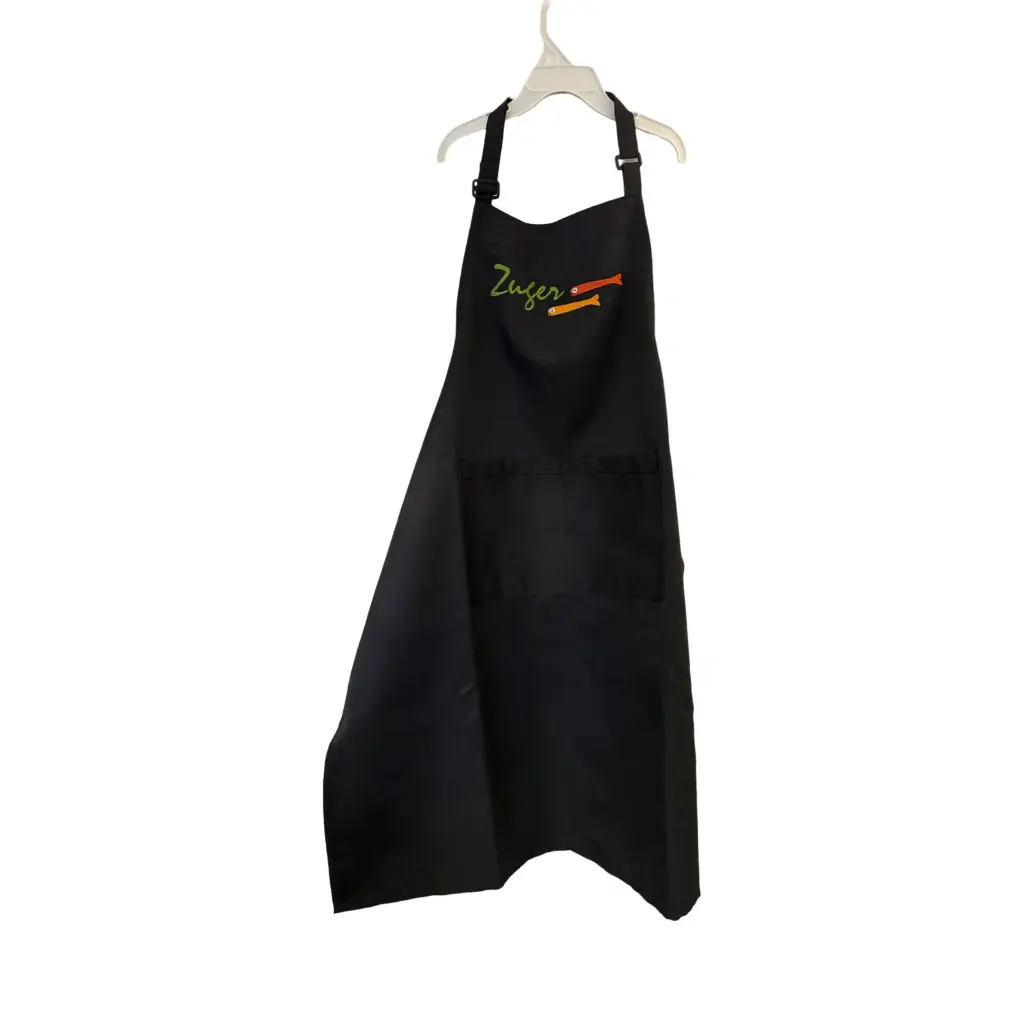Schürze schwarz Zuger Rötel
