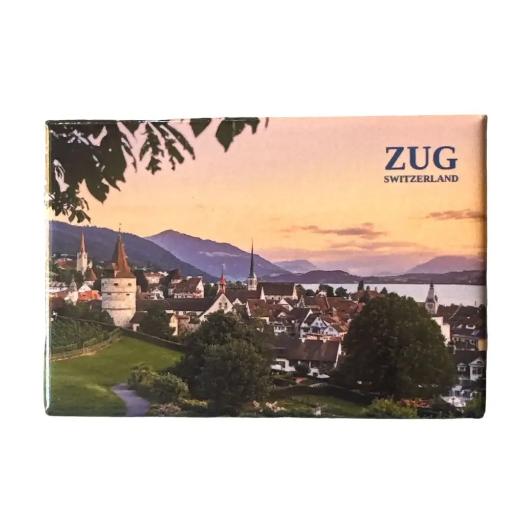 Magnet Zug von der Guggiwiese mit rosa Himmel 