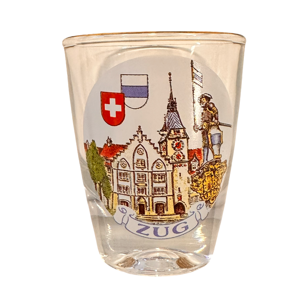 Stamperglas mit Ansicht Zug
