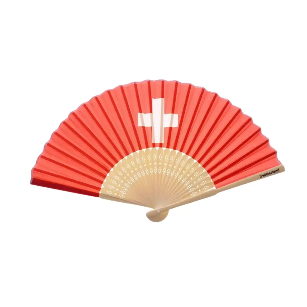 Fächer Schweiz rot 