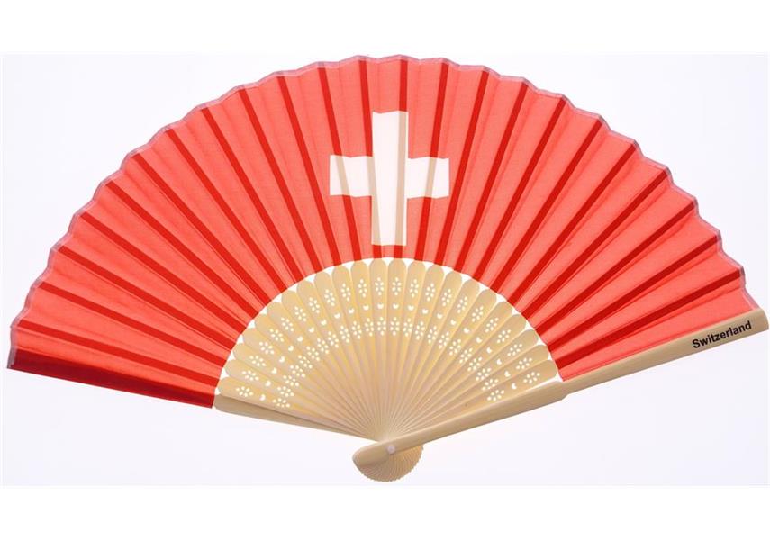 Fächer Schweiz rot 
