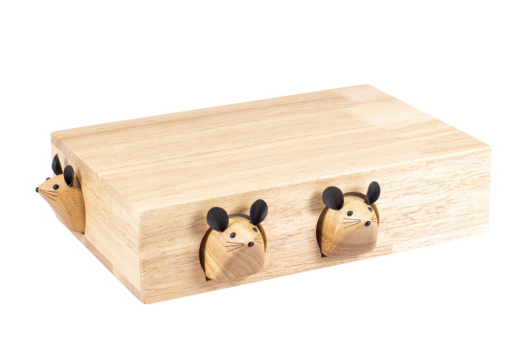 Käsebrett Mouse House, 25 x 17 cm, 4-teilig