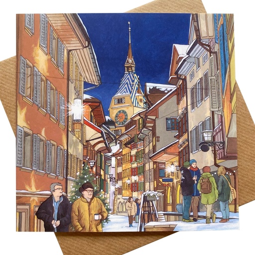 [6260] Starlight Altstadt Zug Greeting Card