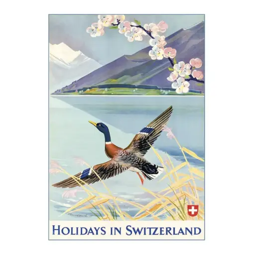 [6308] Postkarte Holidays in Switzerland 