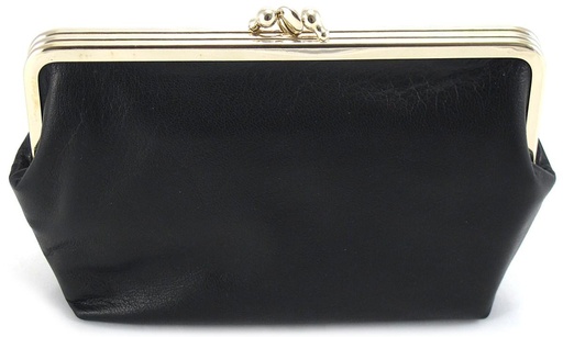 [6439] Doppelclip gross Schwarz gold