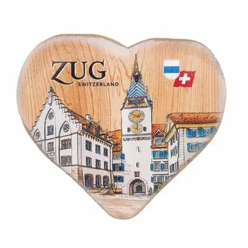 [6798] Holz Magnet mit dem Zytturm Zug
