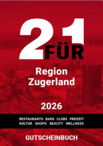 [7051] 2 für 1 Gutscheinbuch Zugerland 2026