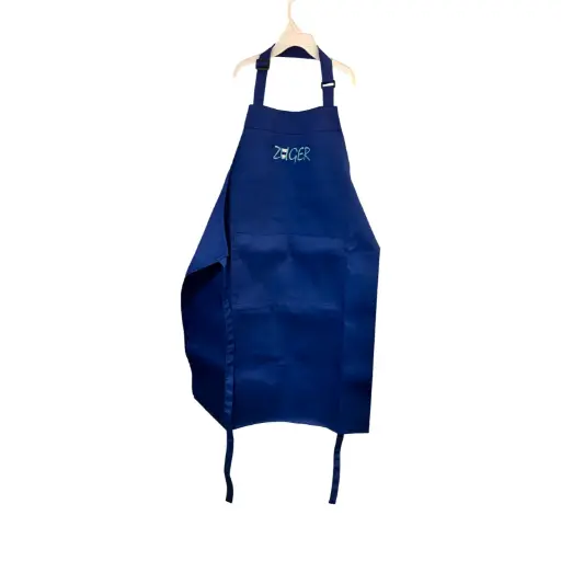 [7164] Schürze blau Zuger 