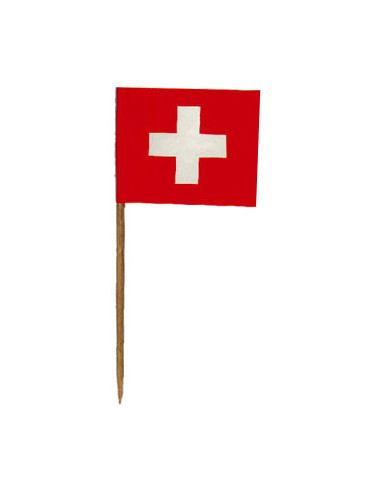 [0880] Zahnstocher Fähnchen Schweiz 25 St.