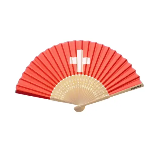 [2615] Fächer Schweiz rot 