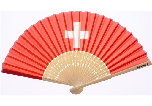 [2615] Fächer Schweiz rot 