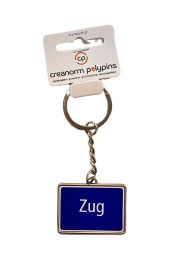 [2873] Schlüsselanhänger Zug Ortstafel 